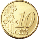 монета 10 евроцентов (реверс)