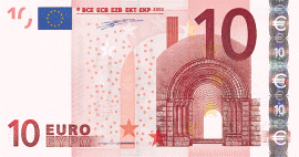 банкнота 10 евро