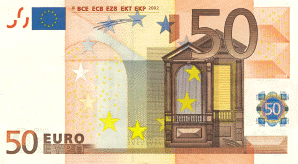 банкнота 50 евро