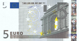 банкнота 5 евро